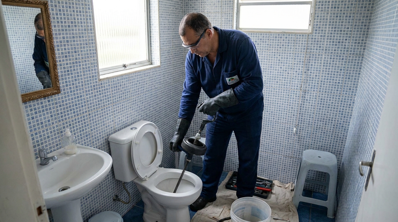 Desentupimento de vaso profissional em Rio Claro‑SP